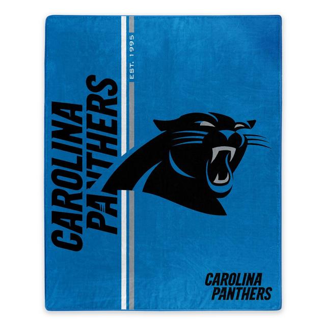 NFL Carolina Panthers Royal Plush Raschel Throw
