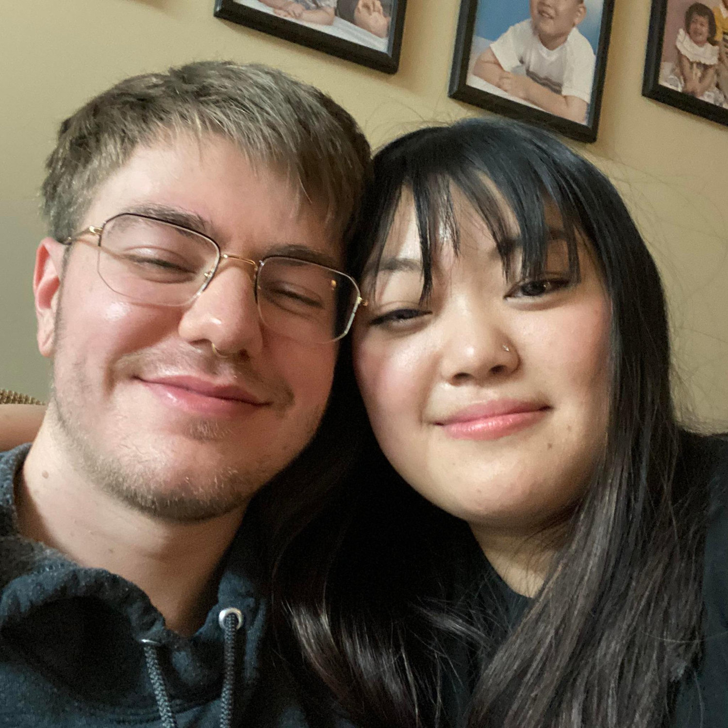 One of the first selfies we took together. You can call it our "hard launch photo".