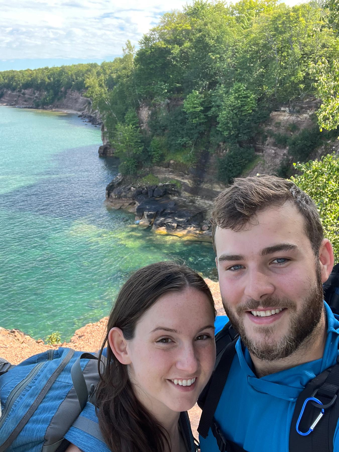 Hiking Grand Island, Michigan together