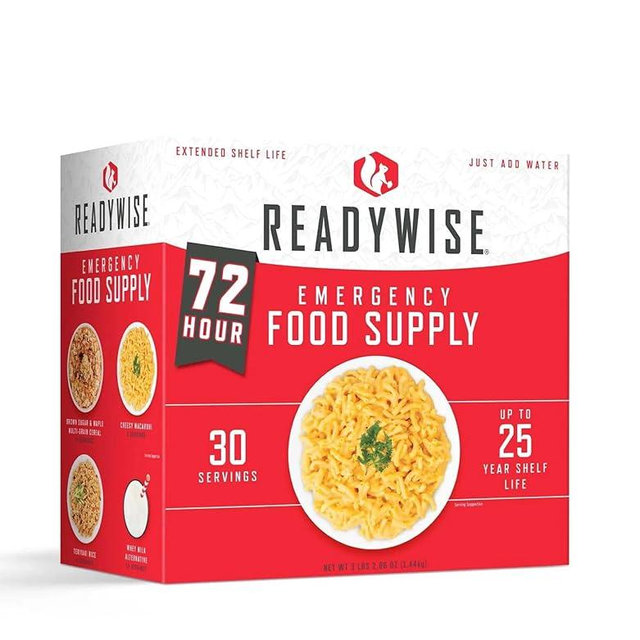 ReadyWise Emergency Food Supply - 72 Hour Survival Kit, 30 Servings of Protein Meals, Freeze Dried Food for Backpacking, Camping Essentials & Disaster Prepping Supplies, up to 25 Year Shelf Life