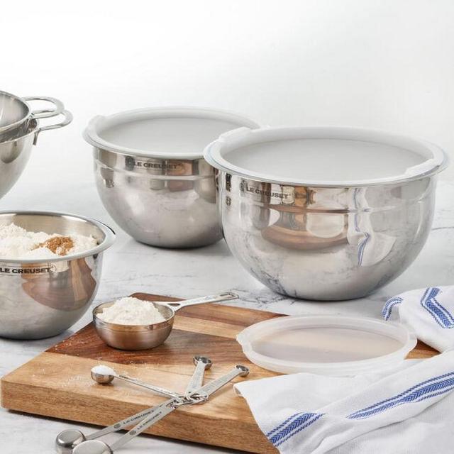 Stainless Steel Mixing Bowls with Lids, Set of 3