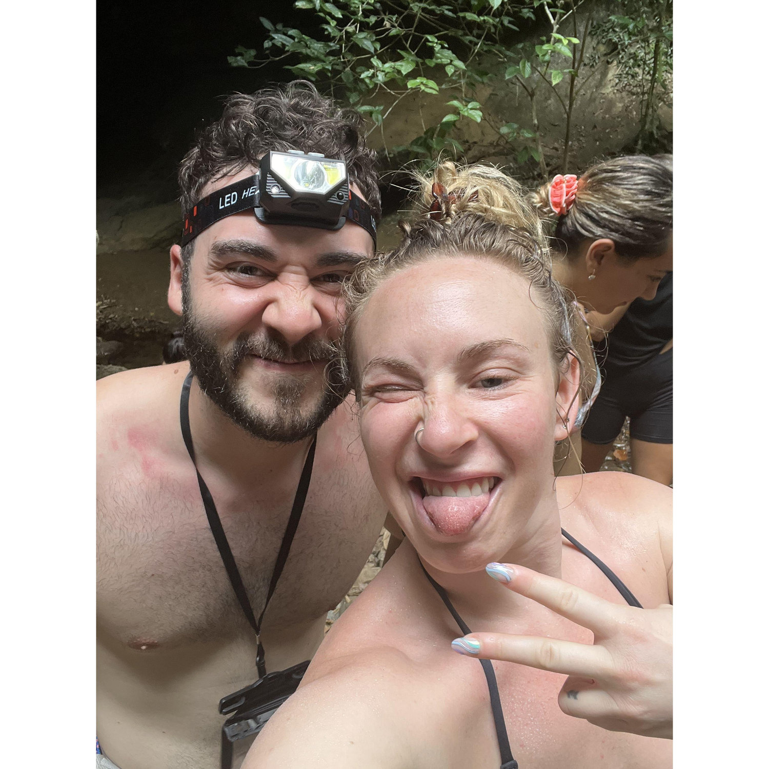 In the middle of the jungle in Khao Sok. We decided to take a guided cave hike and regretted every minute… we couldn’t see anything in front of us and were surrounded by bats and spiders.