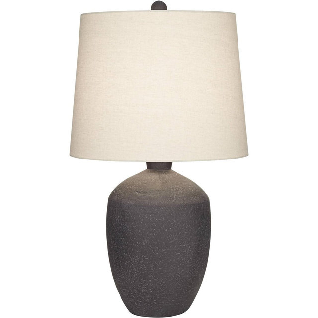 360 Lighting Kyle 24" High Farmhouse Rustic Modern Coastal Table Lamp Black Single White Shade Living Room Bedroom Bedside Nightstand House Office