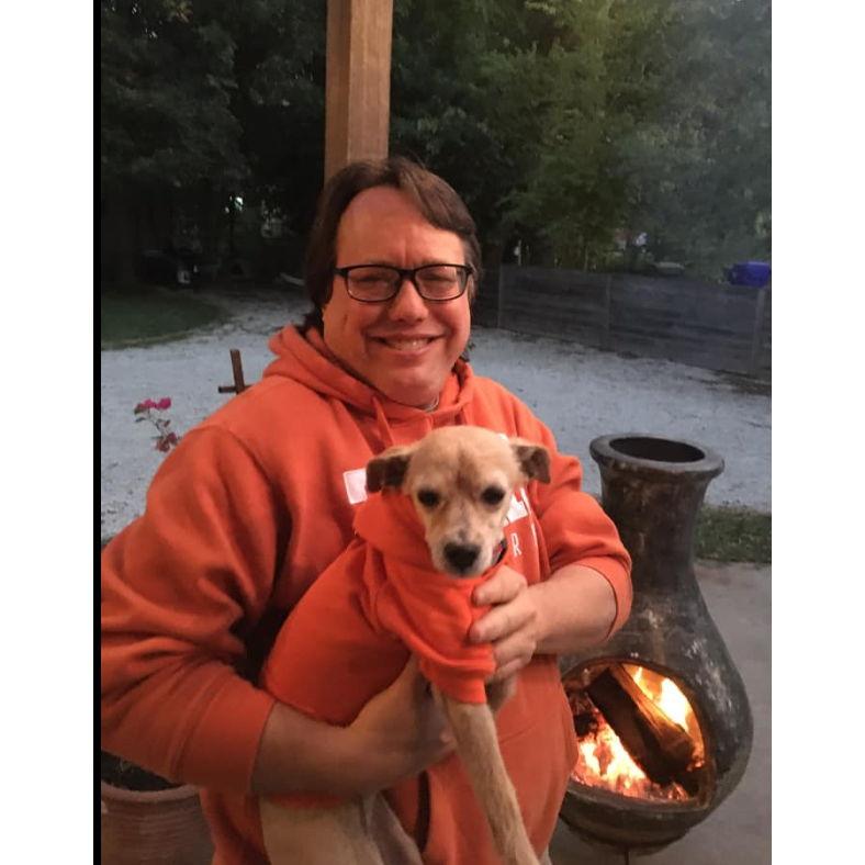 Covid made us weird.  We started getting Harley and Mark matching outfits.  Including a shirt for Mark that said "Burrito" and Harley's shirt said "Taquito".