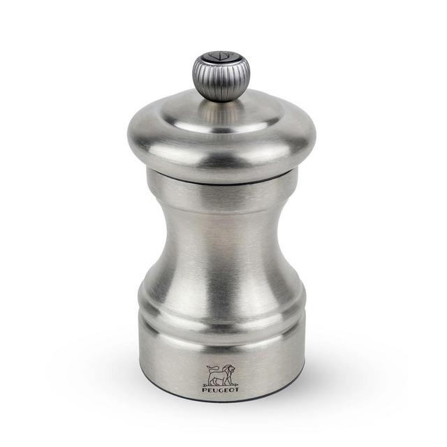 Peugeot Bistro Chef Pepper Mill, Brushed Stainless-Steel, 4"