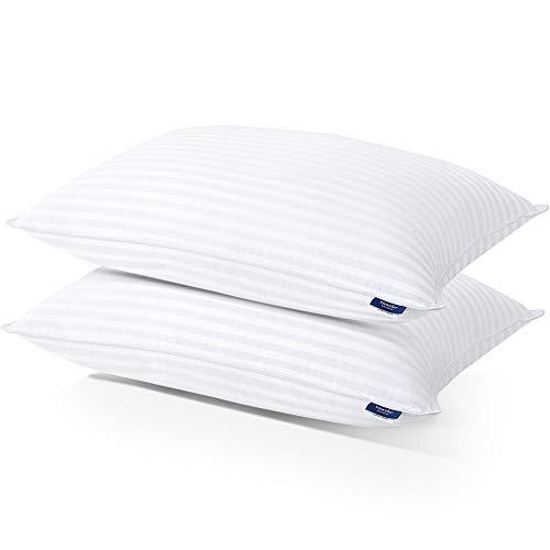 viewstar Queen Size Pillows for Sleeping, 2 Pack Hotel Collection Down Alternative Bed Pillows with Natural Cotton Cover, Hypoallergenic Pillows for Side and Back Sleepers, Soft and Breathable