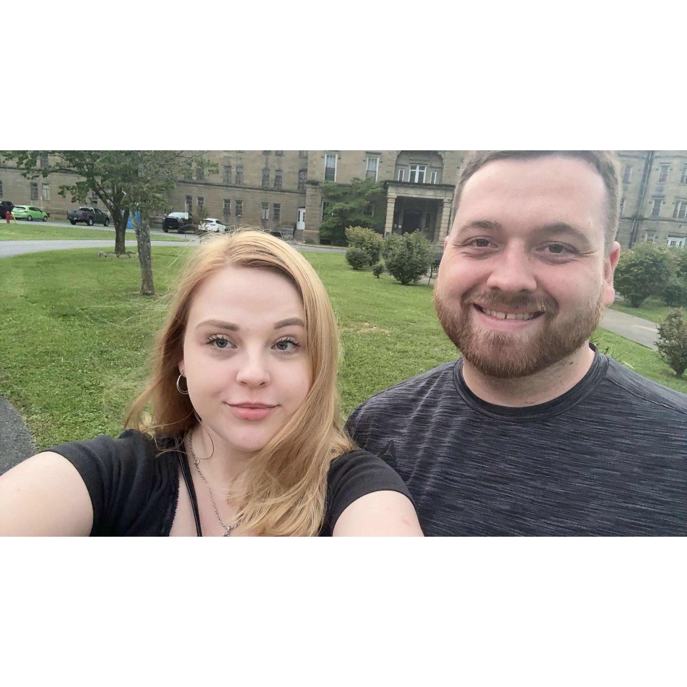 His birthday gift from me — a trip to the Trans-Allegheny Lunatic Asylum
