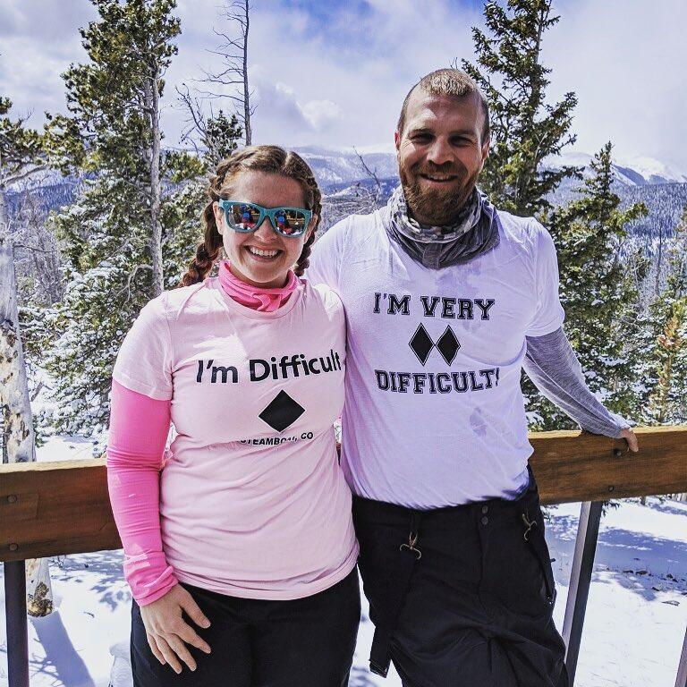 We both love to ski....maybe a little too much.