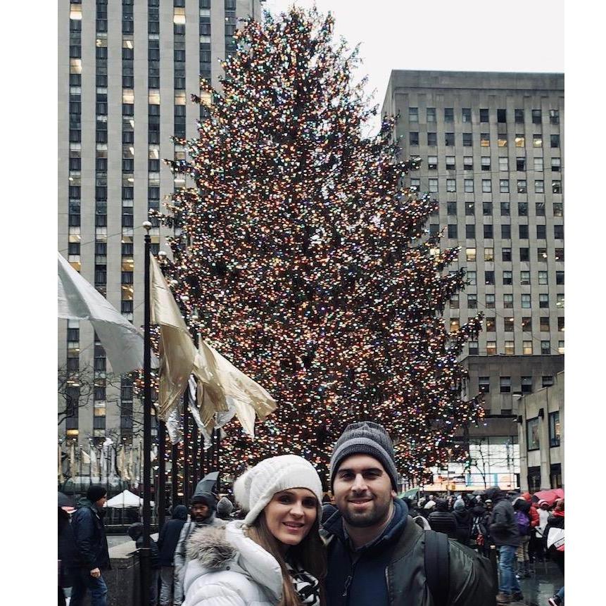 The tree and christmas decorations were beautiful in the city.