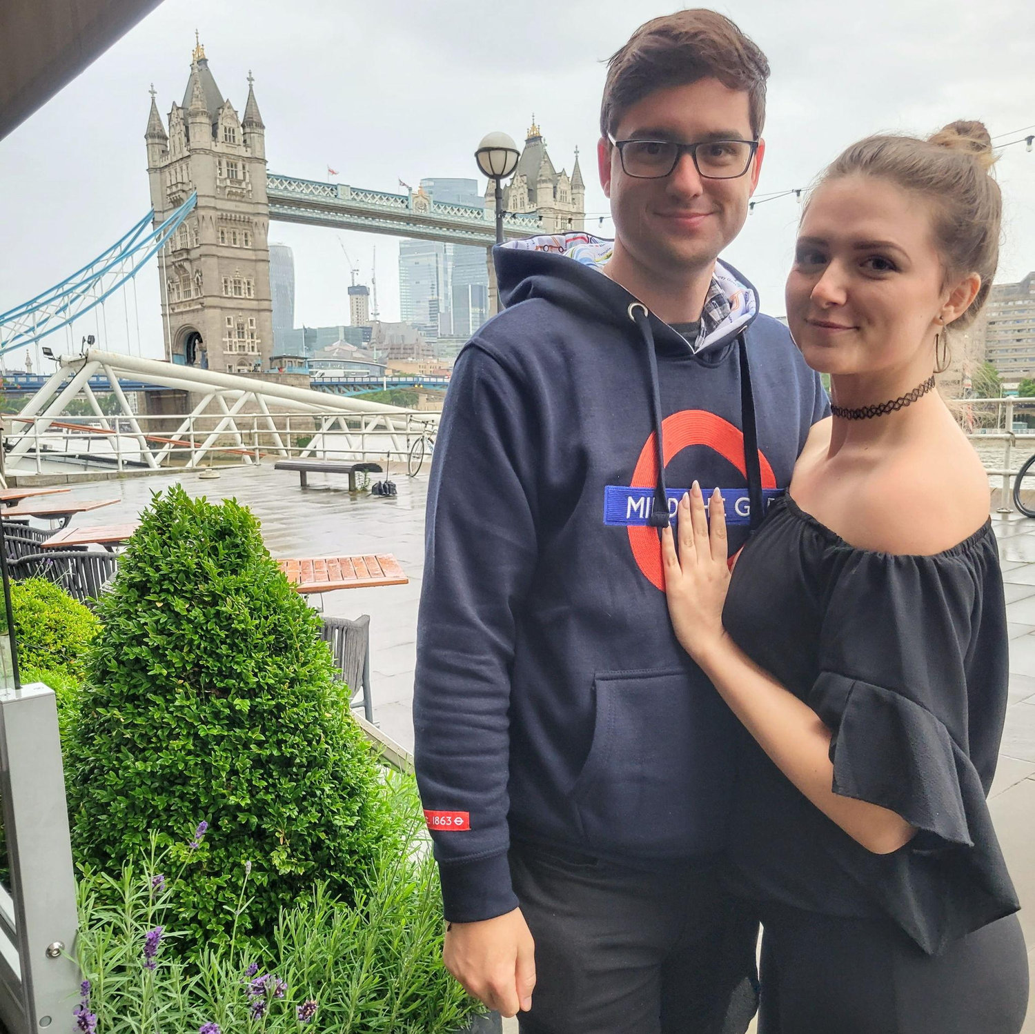 Soaking up their first out of country trip together, London - 2023