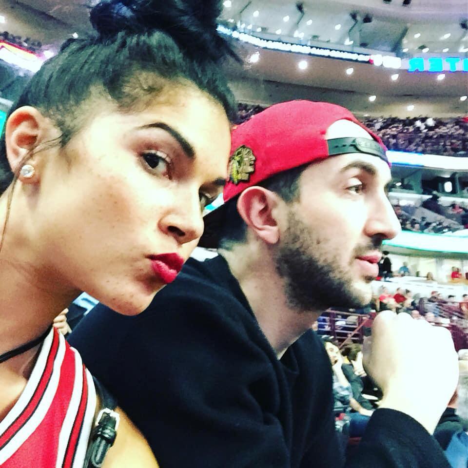Celebrating my birthday for the first time as a couple. Go Bulls!!!