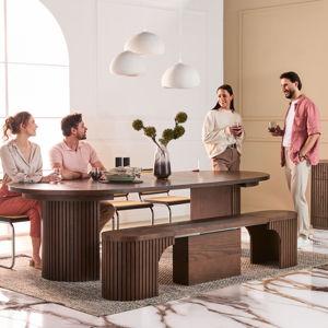 Transformer Round Dining Set - Dark Walnut