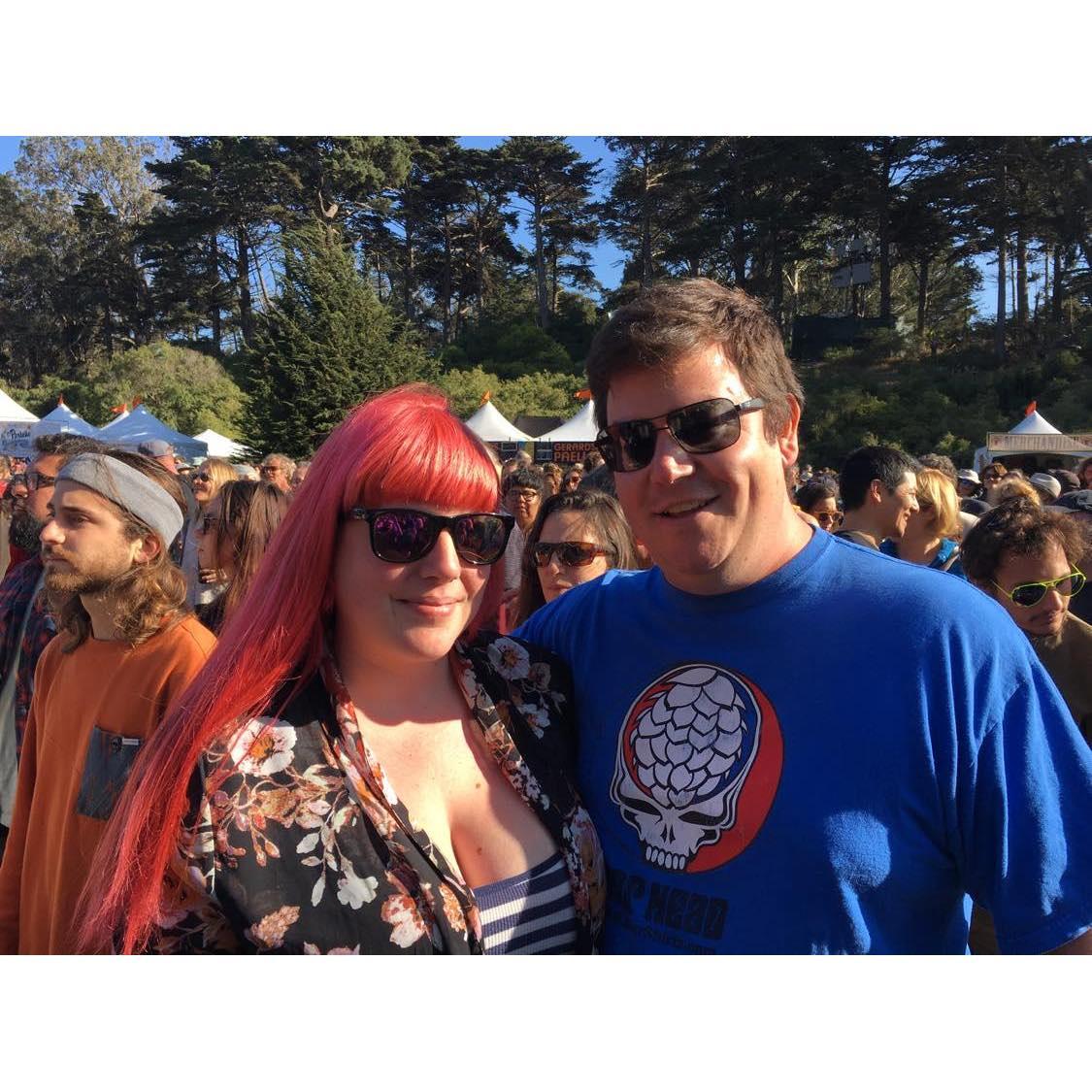 Our first trip together - Hardly Strictly Bluegrass festival in San Francisco