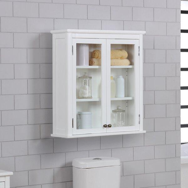 Carruthers 27"W x 29"H Wall Mounted Bath Storage Cabinet with Glass Cabinet Doors