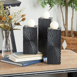 3-Piece Contemporary Candle Holder Set