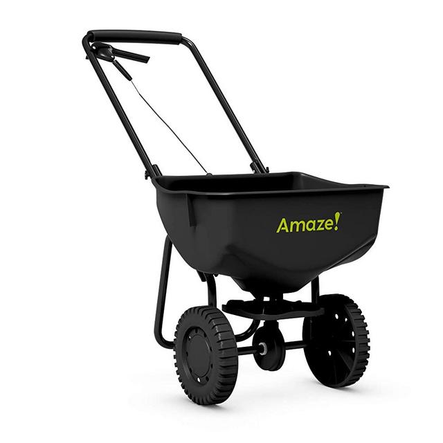 AMAZE 75201 Broadcast Spreader-Quickly and Accurately Apply up to 10,000 sq. ft. of Grass Seed, Fertilizer, and Other Lawn Care Products to Your Yard, 75201-1