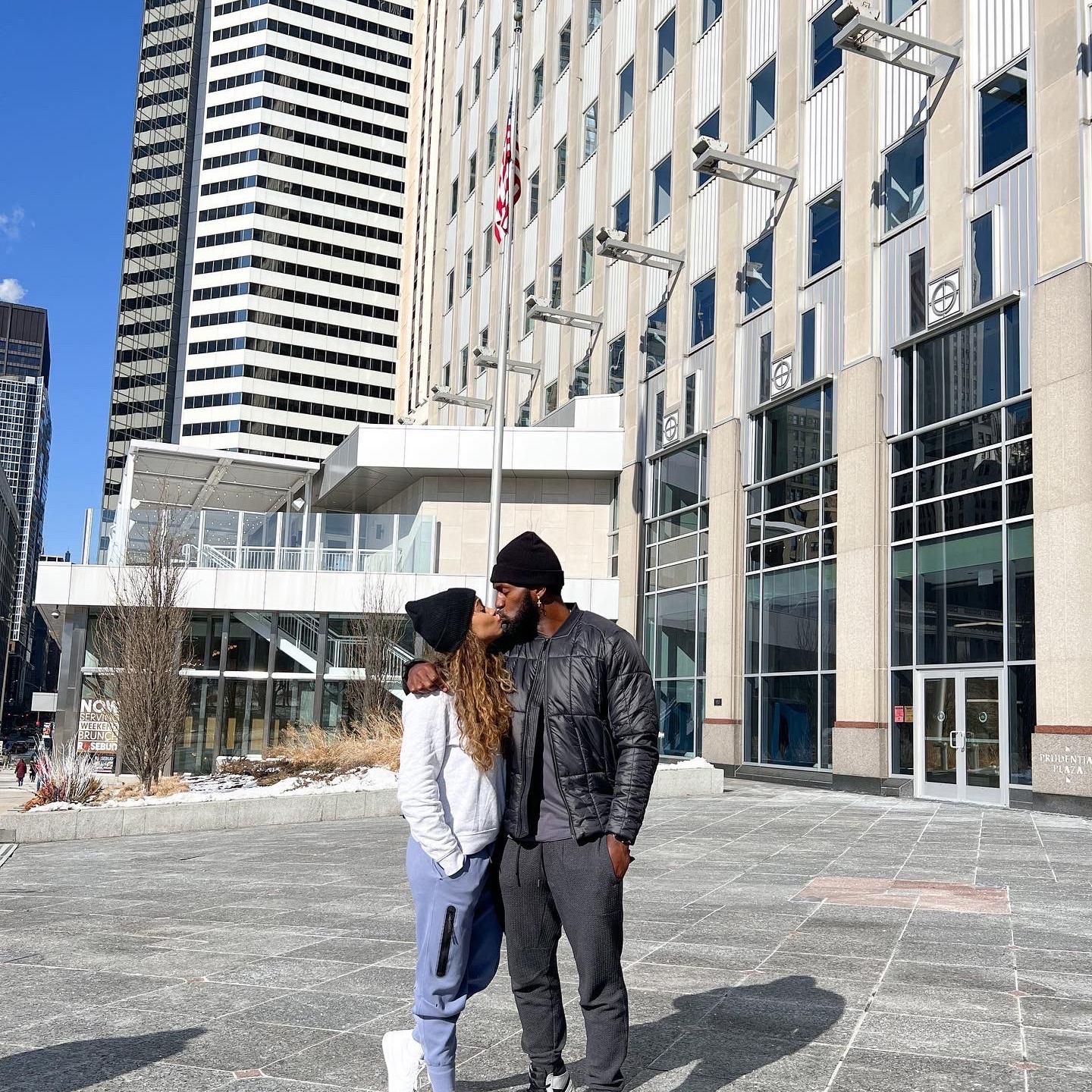Our first time together in the windy city! 