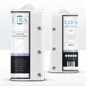 LiBa - Liba PEVA Antimicrobial PVC Free Shower Curtain Liner, Frosted