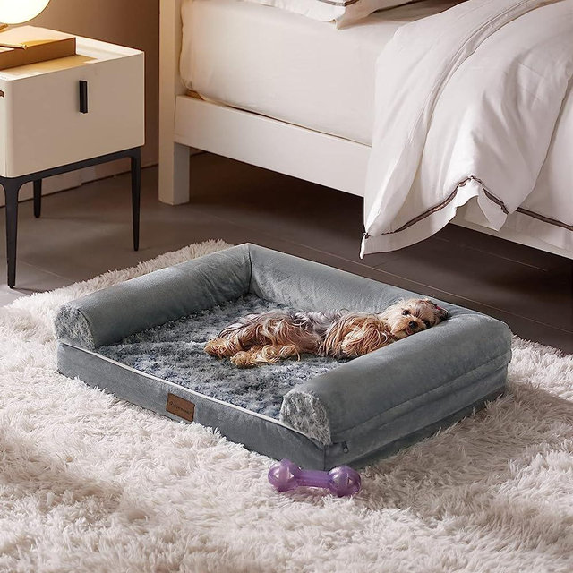 BFPETHOME Dog Beds for Large Dogs, Orthopedic Dog Bed for Medium Large Dogs, Egg- Foam Dog Crate Bed