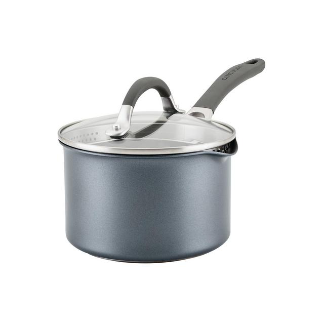 Circulon A1 Series with ScratchDefense Technology Aluminum 2-Quart Nonstick Induction Straining Sauce Pan with Lid