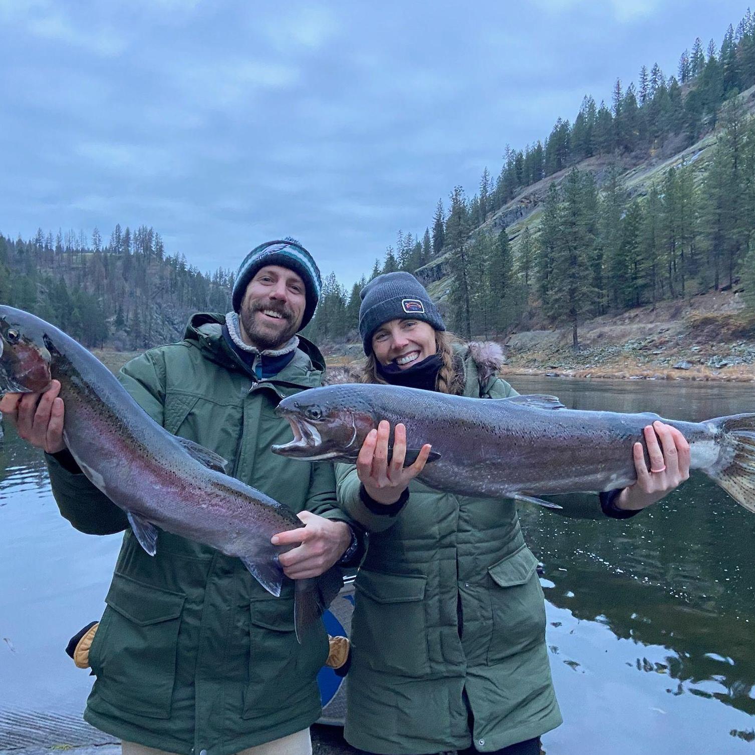 Marcy's fish is bigger, but Thomas is her best catch