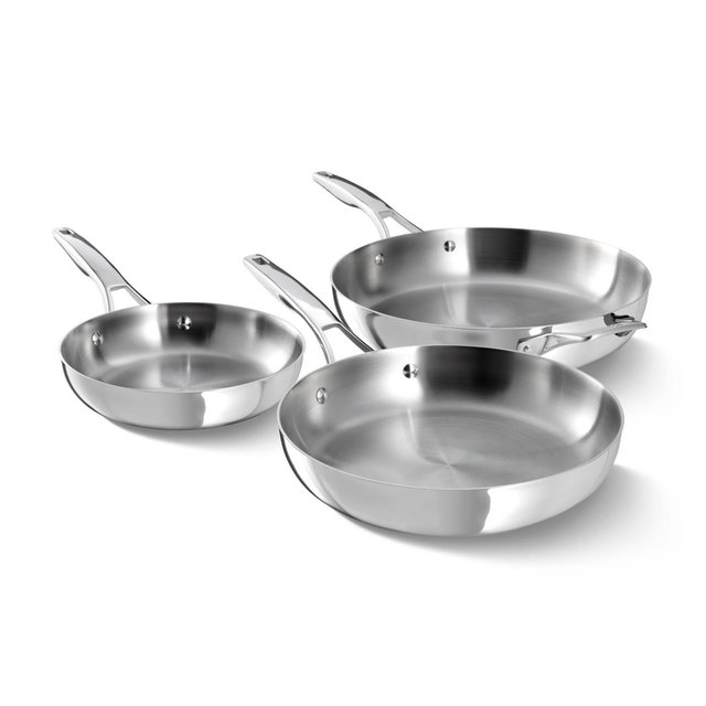 Calphalon 3pc Premier Stainless Steel Fry Pan Set