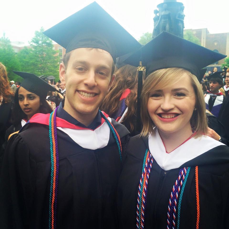 We were both Communications majors! Meg did a concentration in Political Comms & the Public Service program, & minored in French. Brandon double majored in Political Science & minored in Theatre Arts.