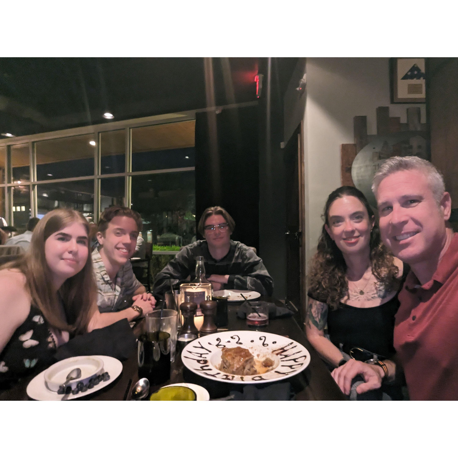 Jeremy's Birthday in 2023 (with Rhys, Audrey & Austin)
