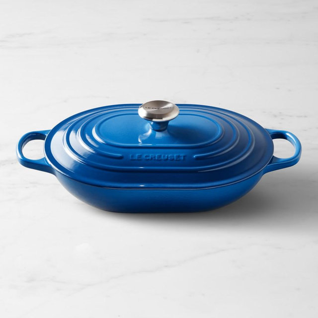 Le Creuset Signature Enameled Cast Iron Oval Braiser 3 3/4-Qt., Marseille