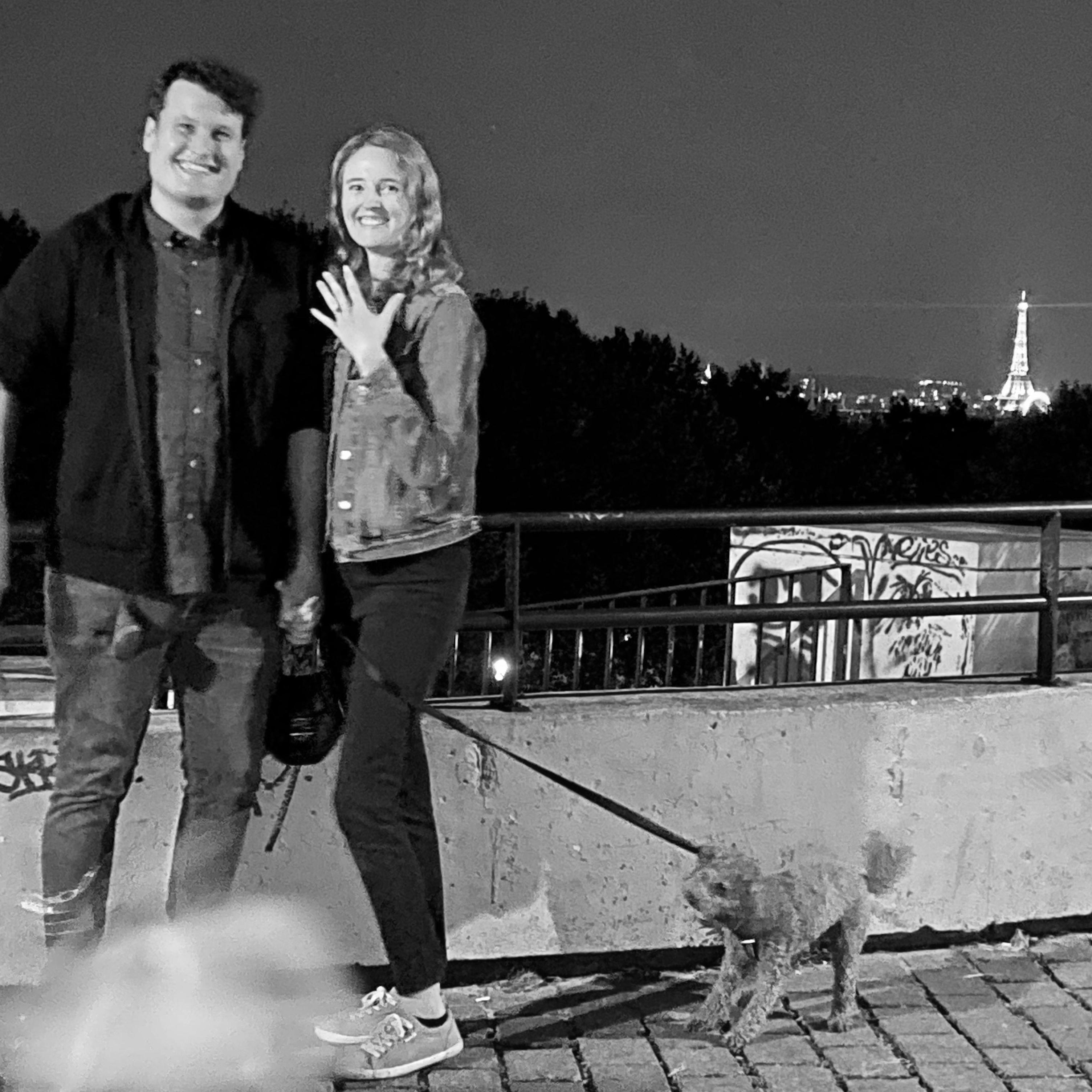 Nicholas proposed to Nona in Paris overlooking the Eiffel Tower before they moved to Ireland. (She said YES!)