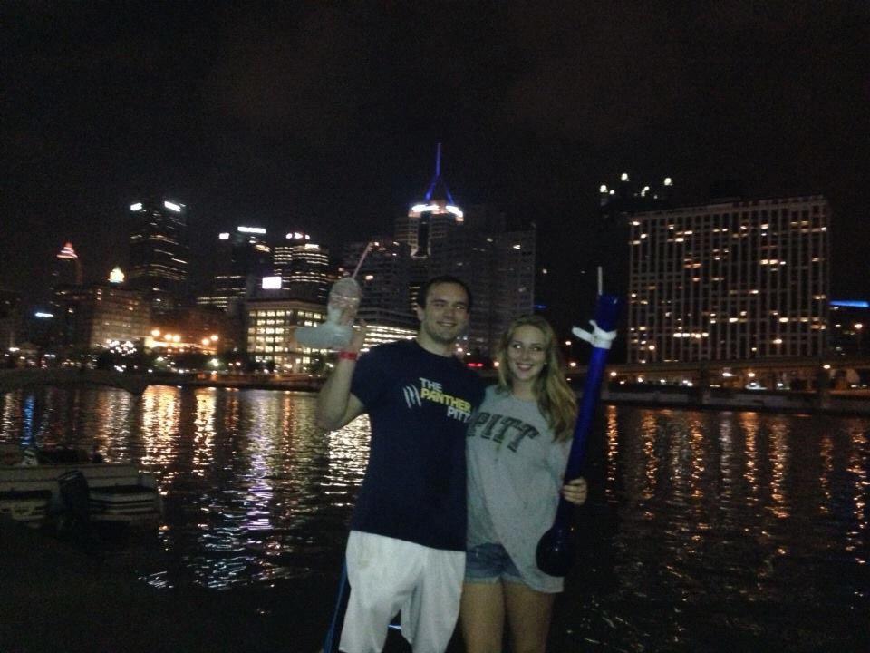 When we were just “roomies” having fun in Pitt!