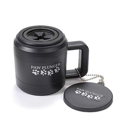 Paw Plunger for Dogs – Portable Dog Paw Cleaner for Muddy Paws – This Dog Paw Washer Saves Floors, Furniture, Carpet and Vehicles from Paw Prints – Soft Bristles, Convenient Cup Handle