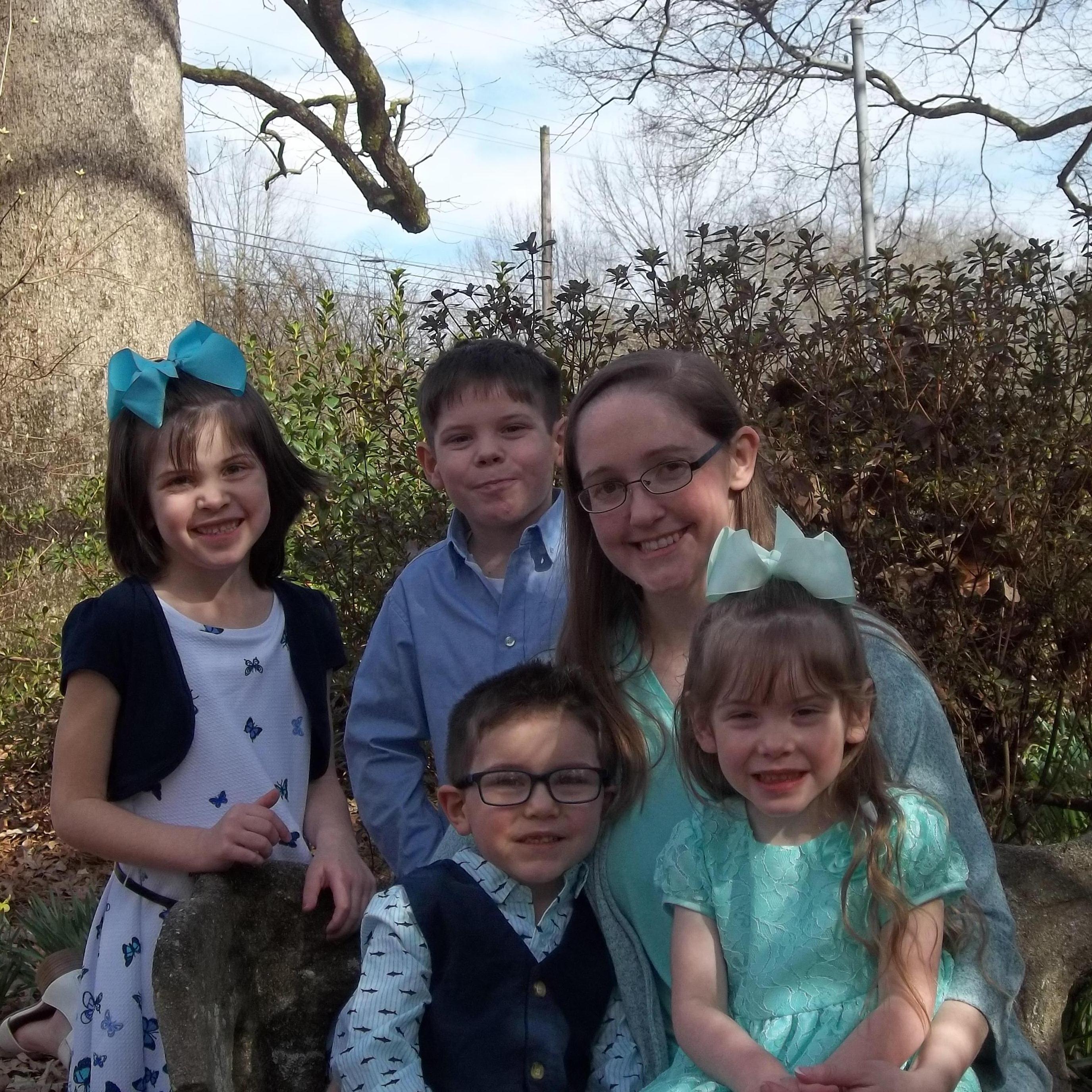 April with the Kids.