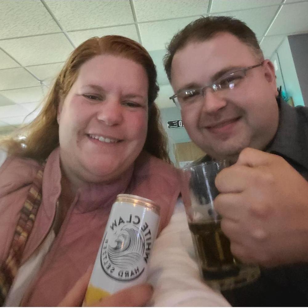 Drinks after our engagement pictures!