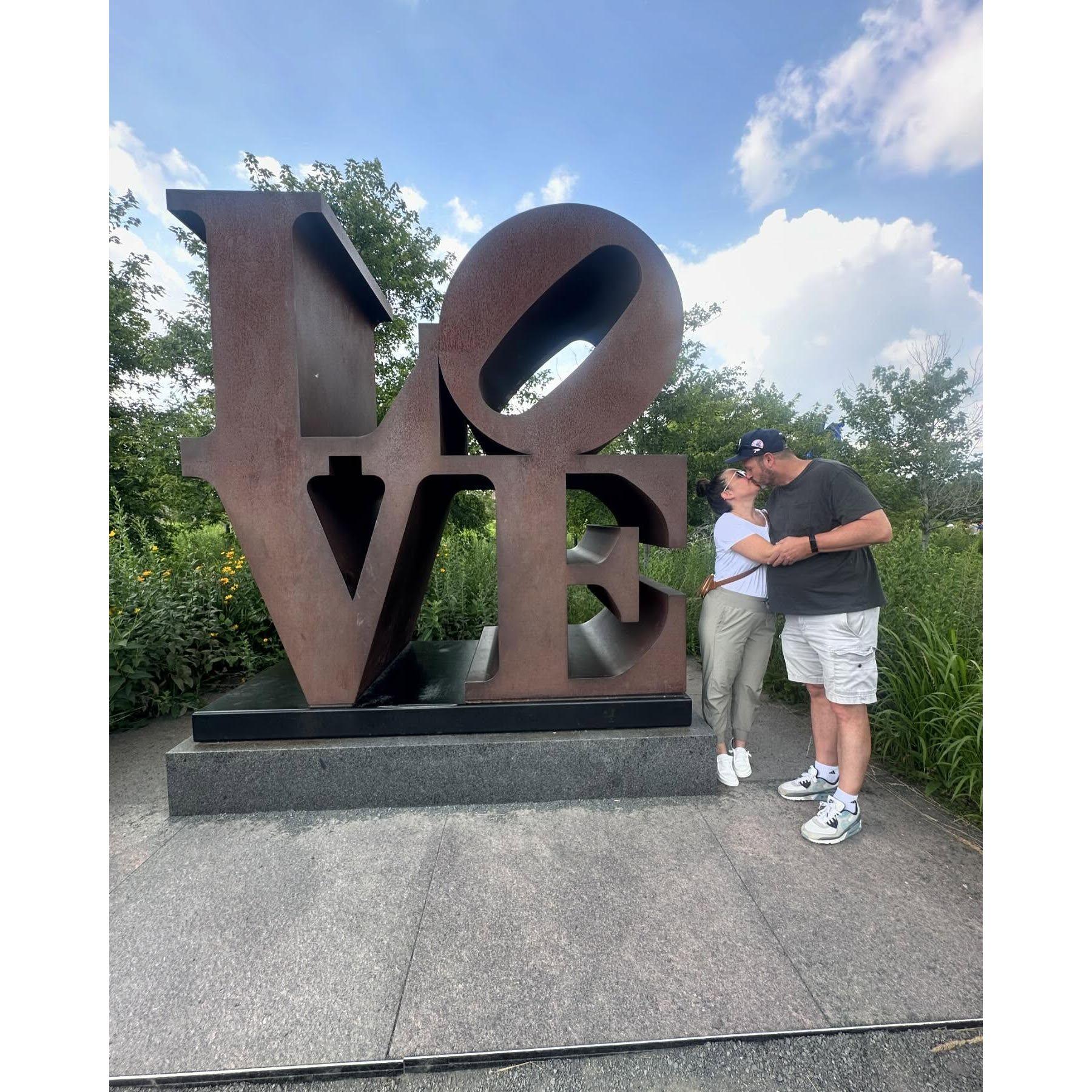 Walking around at the Sculpture Garden in downtown Minneapolis!