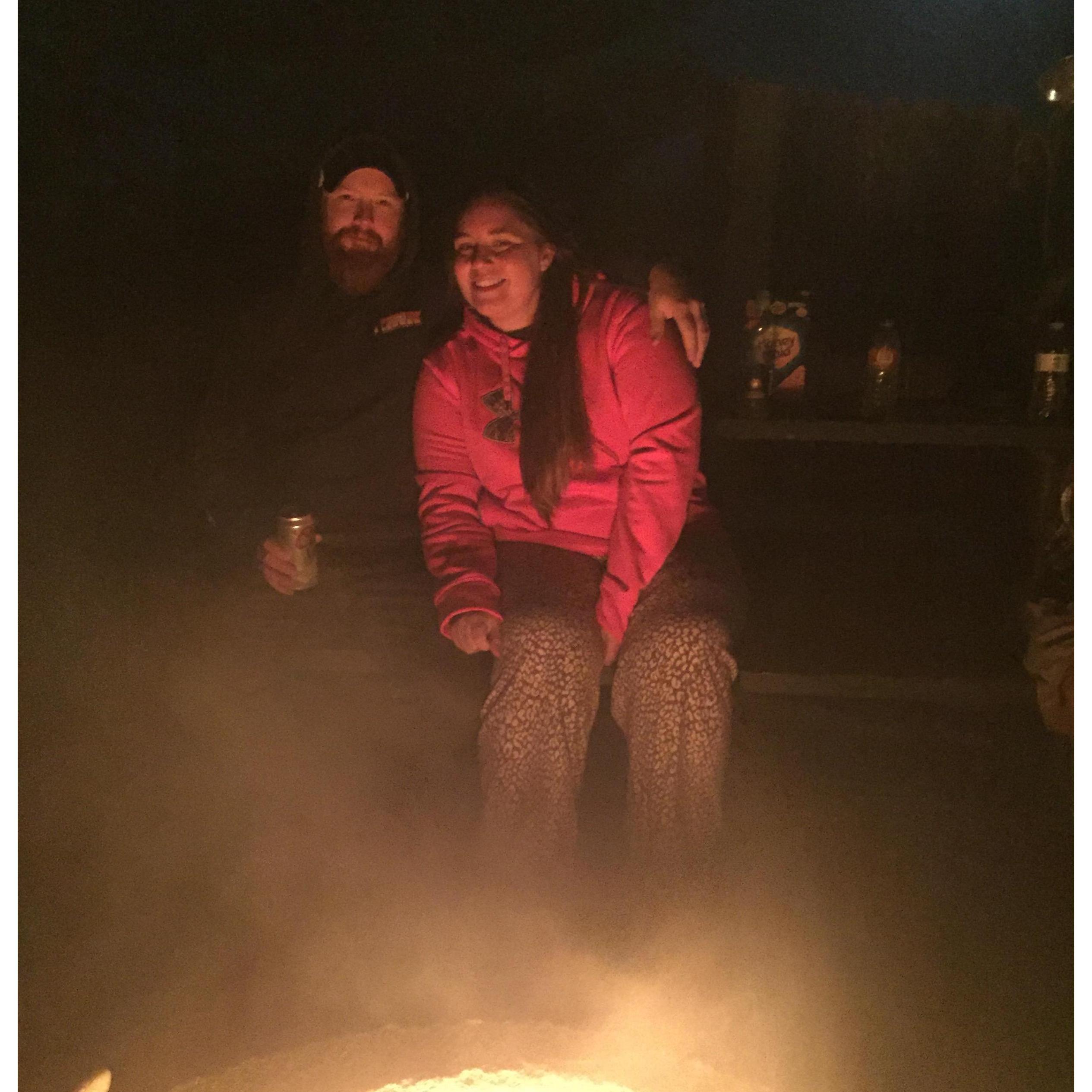 Campfire at Lake Nacimiento