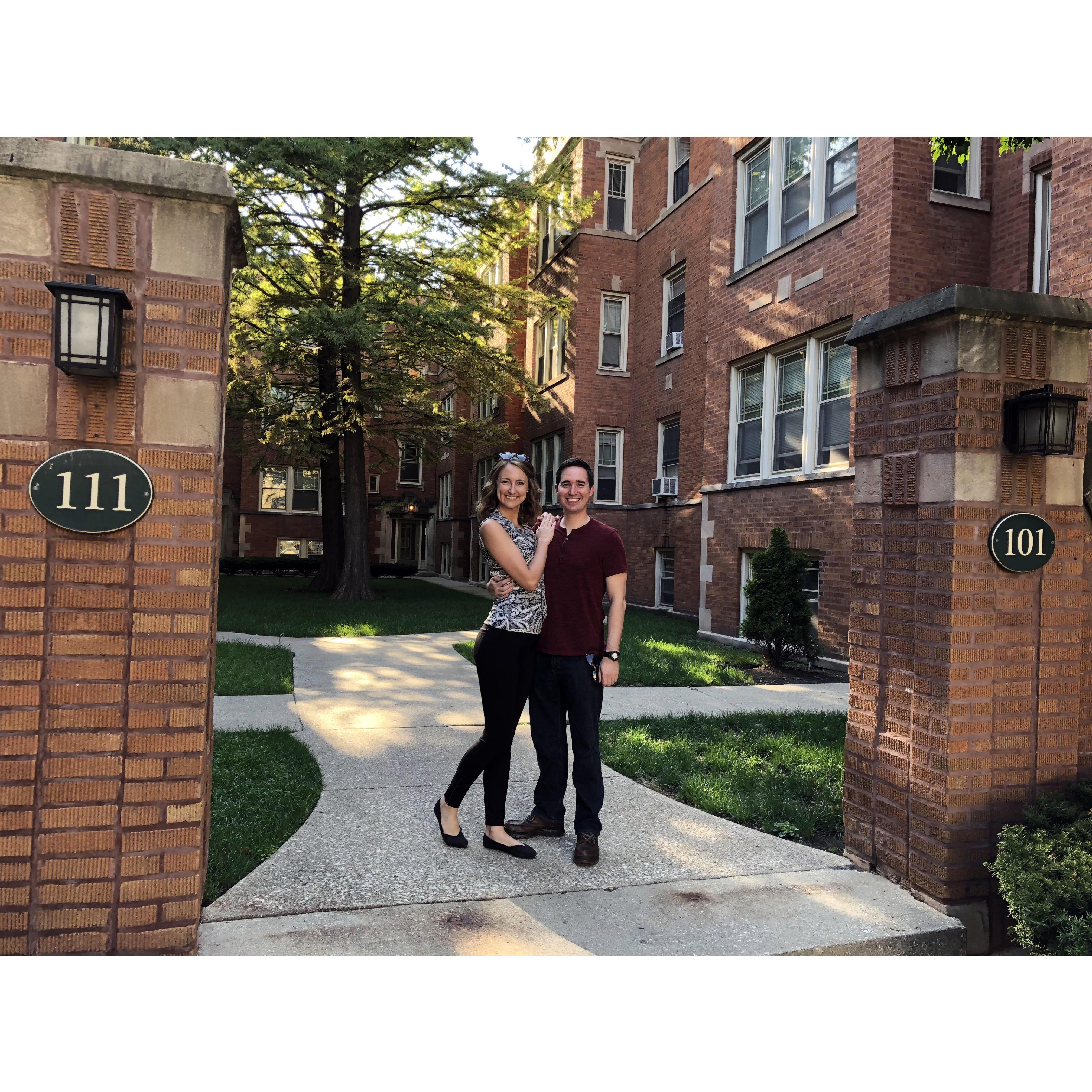 Moving out of our first apartment in Oak Park, IL - 08/2018