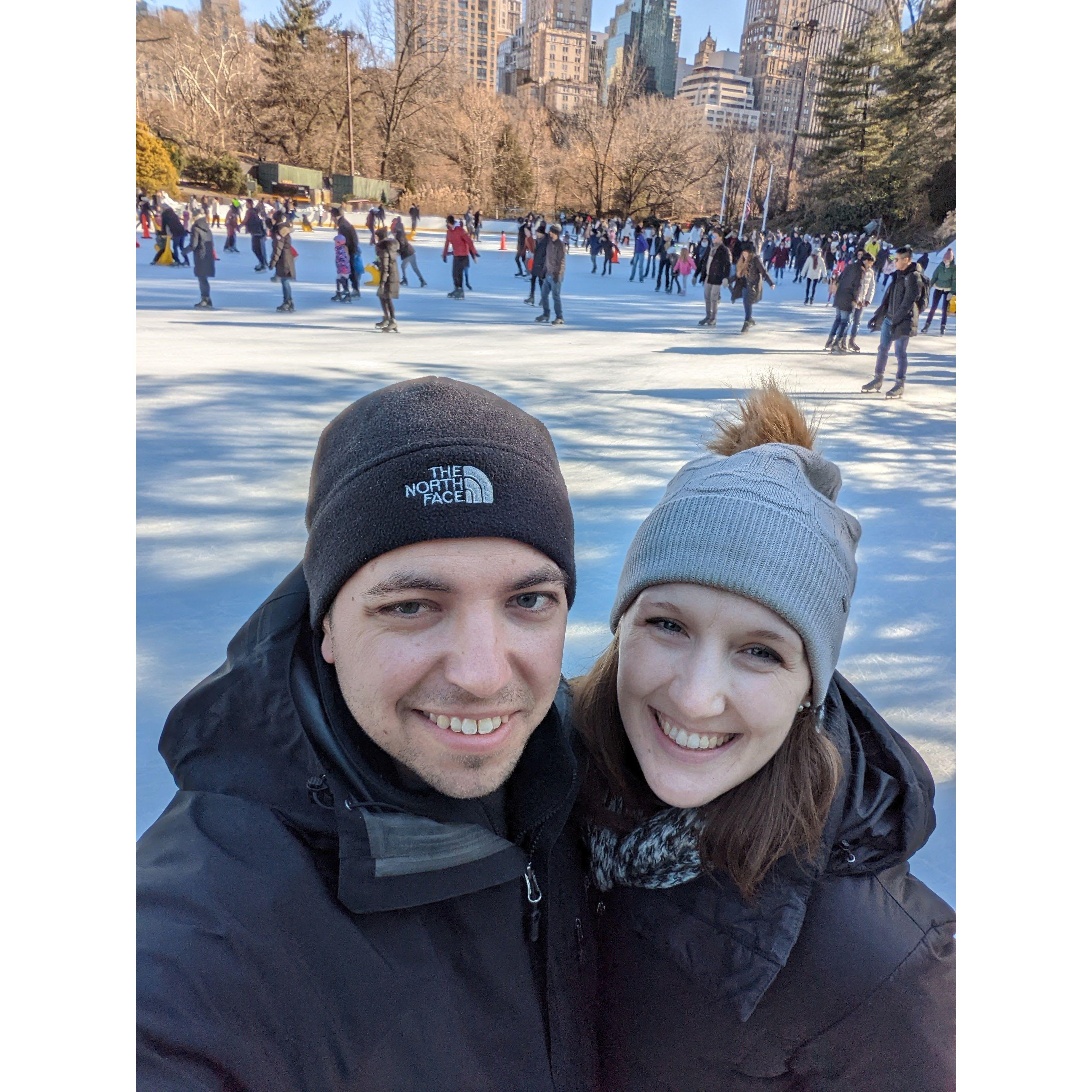 Ice skating in NYC