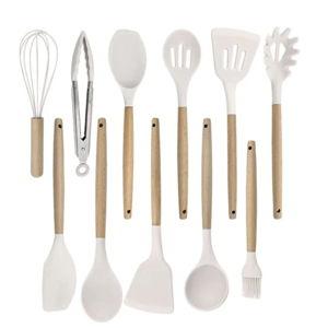 Silicone Cooking Utensil Set in White