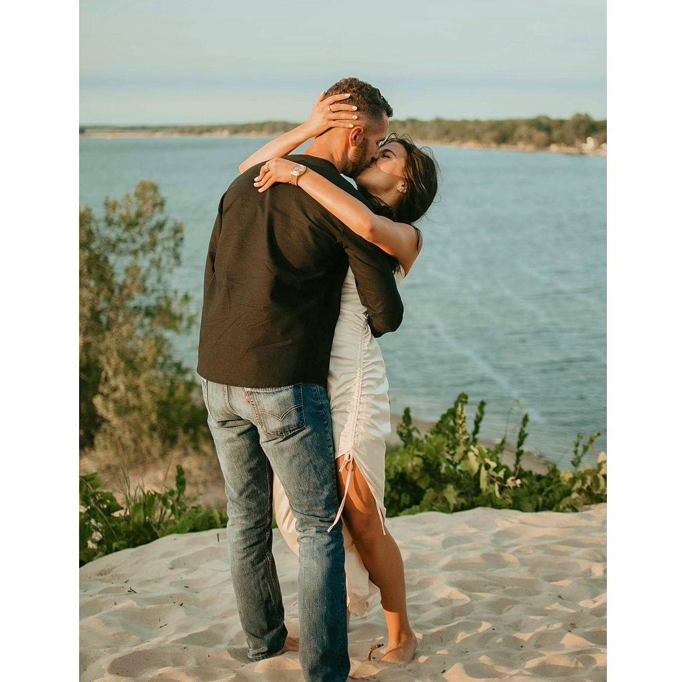 This photo was taken right after Mitch popped the big question