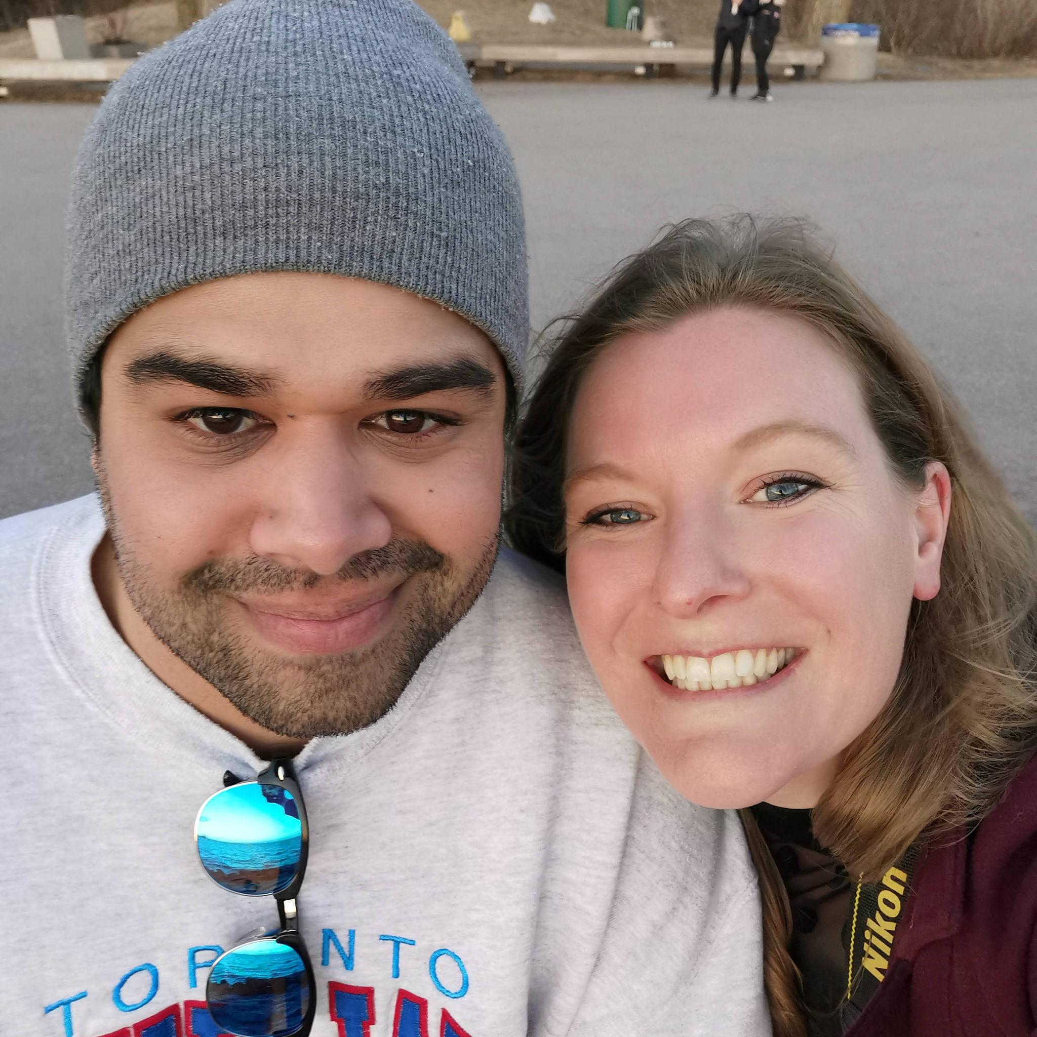 Our first selfie, March 2021