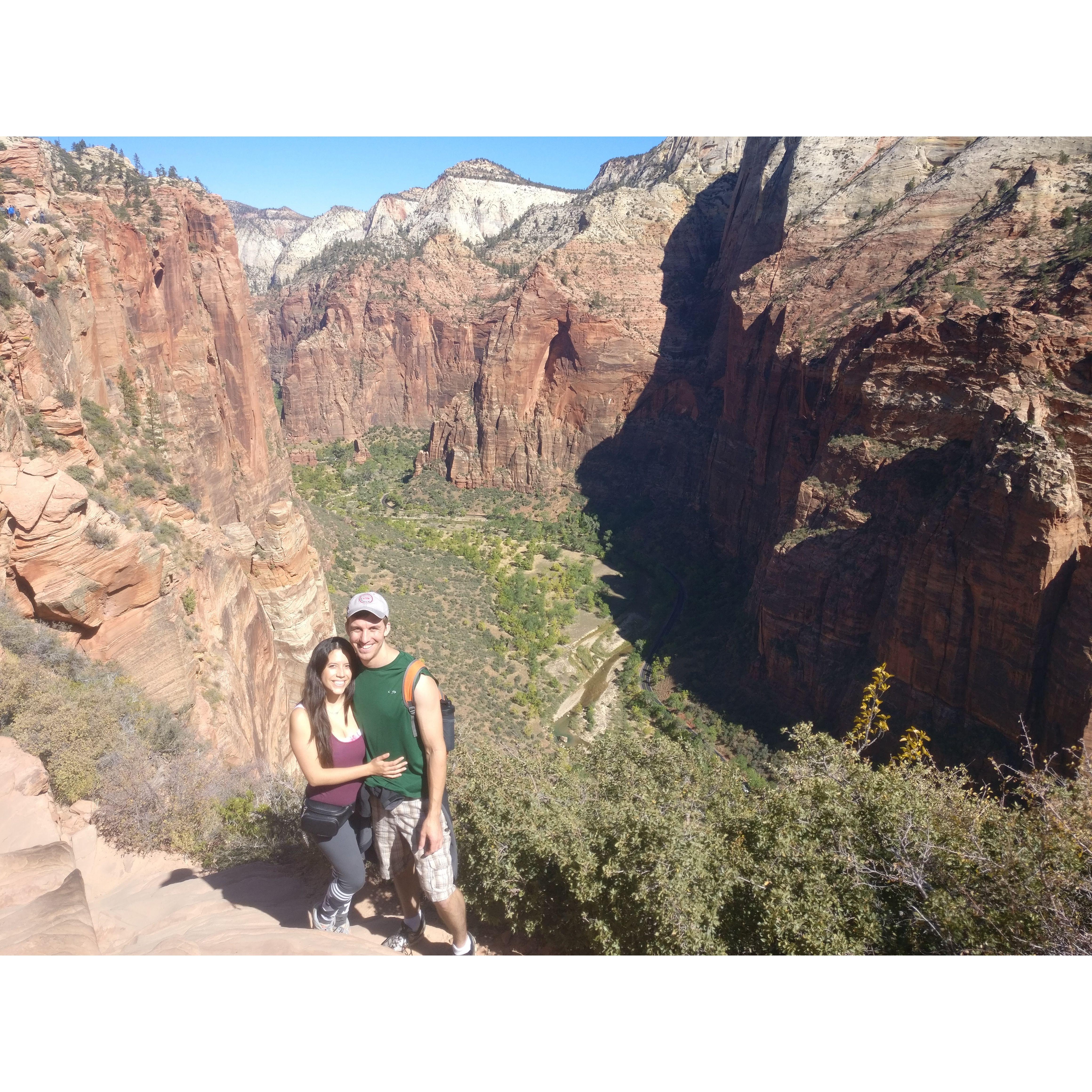 Luisa's first time in the USA. Trip to Zion National Park