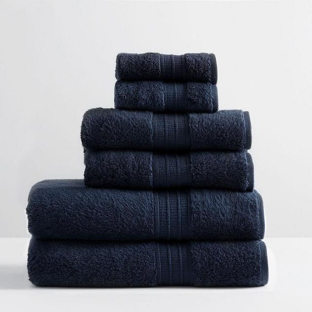 Navy Hydrocotton Organic Bath/Hand/Washcloth, Set of 6