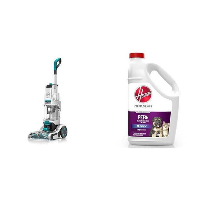 Hoover SmartWash+ Automatic Carpet Cleaner, Upright Shampooer, FH52000 + Hoover Oxy Pet Urine & Stain Eliminator Carpet Cleaning Shampoo, 116 oz Formula, AH31938