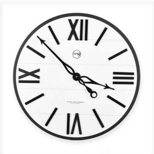 Sterling & Noble™ Farmhouse Collection Modern Urban Wall Clock in White