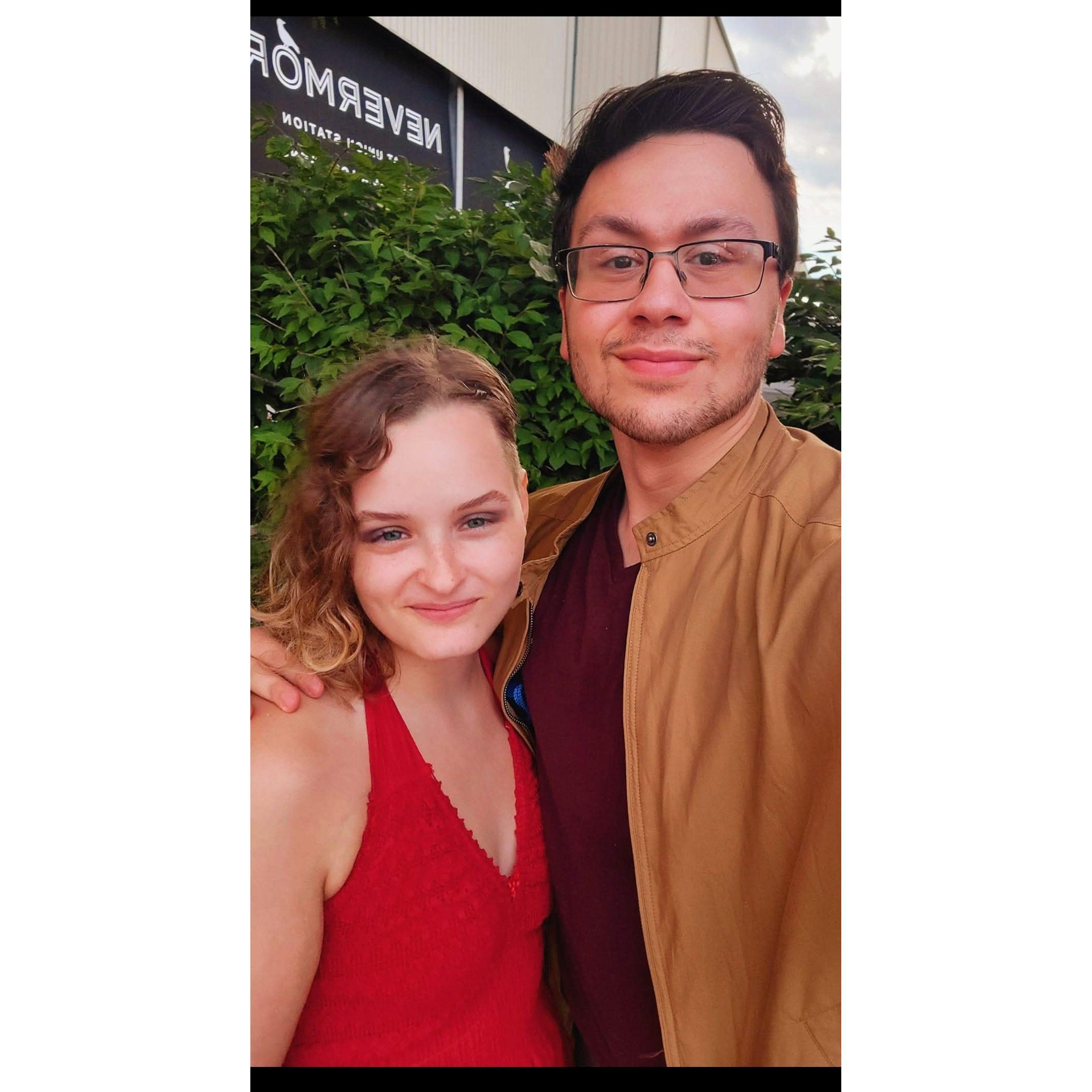 This was a photo taken on our 2-year anniversary!