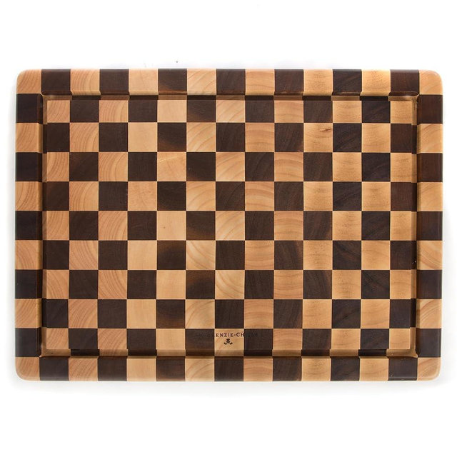 MACKENZIE-CHILDS Check Carving Board, Decorative Wooden Cutting Board, 13 Inches x 17 Inches