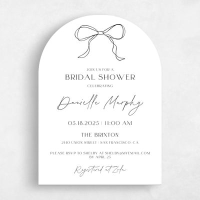 White Arch Wedding Wedding Shower Invitation - Elisa Portrait