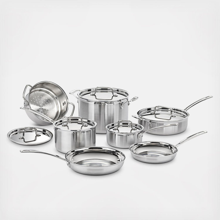 Cuisinart, Multi Clad Pro 12-Piece Triple Ply Cookware Set | Zola