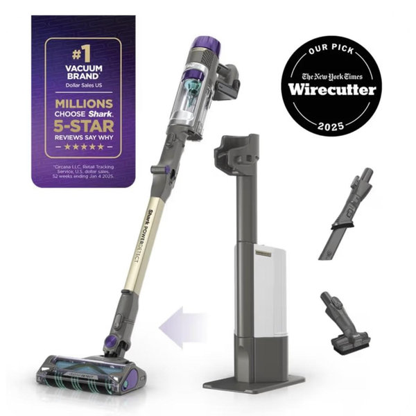 Shark - PowerDetect Clean & Empty Cordless Stick Vacuum & Auto-Empty System with Powerful Suction - Dark Gray